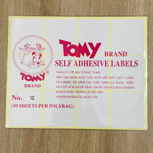 Giấy decal A5 Tomy trắng có keo tự dán đủ các size (Mã 99-124) SUKADO DECAL02