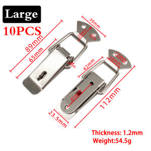 10pcs Cabinet Boxes Spring Loaded Toggle Lock Clasp Boxes Latch Catch Toggle Hasp Stainless Steel