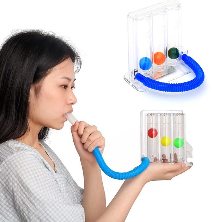 Deep Breathing Lung Exerciser 3Ball Incentive Spirometer Respiration ...