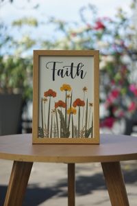 Real Pressed Flower Frame "Faith". From Care Channels. Made in the Philippines.