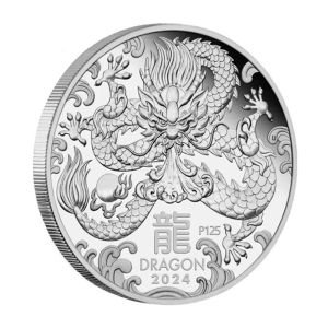 LZD  Silver Dragon Australia Dragon Year Commemorative Coin Australian Zodiac Coin New Dragon Coin Commemorative Coin Craft
