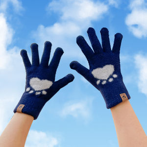 Warm Sleeves Windproof Durable Fingertip Touch Screen Cat Element Cute Thickened Multi-purpose