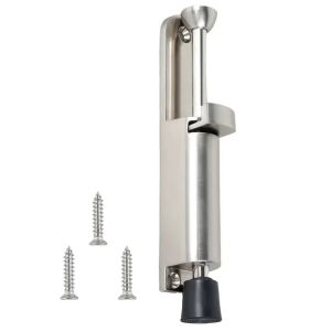 KIPRUN Kickdown กั้นประตูสเตนเลสสตีลกั้นประตูต่อสปริงเงินโหลดขั้นตอนที่หยุดประตูกั้นประตู S ปรับความหนักได้ผู้ถือที่ล็อคประตู