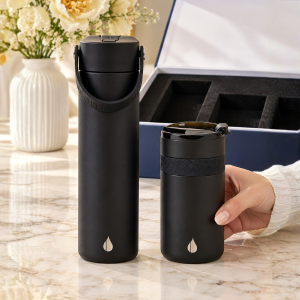 [Qùa tặng cao cấp_Thương hiệu Mỹ]  Set Quà tặng Song Hành Đẳng Cấp gồm Bình giữ nhiệt Core 709ml và Ly giữ nhiệt Duosip 350ml