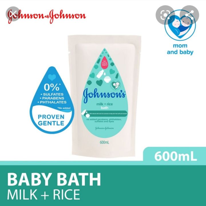 Johnson Baby Bath Genuine Refill Pack (Milk & Rice) 【600ml】 Lazada