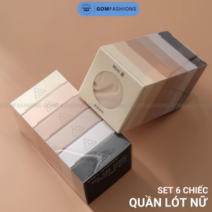 Set 6 quần lót su thạch nữ mềm mát quần lót nữ thiết kế không viền khử khuẩn thoáng khí co giãn bền màu - SA-AN6135-CB6