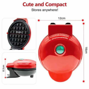 Mini Electric Waffle Maker Non-stick Waffle Mold Portable Breakfast Machine Circular Bakeware
