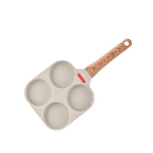 Mi.more Egg Pan Wajan 4 Lubang Temperature Control Pengatur Suhu Granit Anti Lengket Cetakan Kue / Telur Ceplok Mata Sapi | Marble Pan | Kompor Induksi Listrik Dan Gas