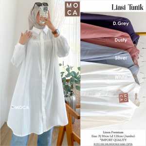Tunik jumbo Liasi/atasan wanita jumbo/Tunik jumbo/Atasan wanita kasual 2024/blouse kerja wanita