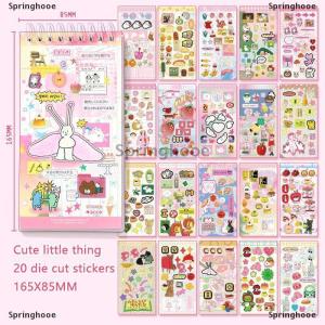 [COD] Springhooe สติกเกอร์ติดบัญชีรูปมือ20แผ่นเครื่องเขียนน่ารักๆสมุดสติกเกอร์รูปสัตว์เลี้ยงลายการ์ตูนสมุดไดอารี่แบบทำมืออุปกรณ์ตกแต่งโรงเรียน