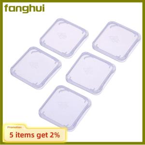 fanghui 10pcs Memory Card Case Box Protective Case for SD SDHC MMC XD CF Card White Transparent