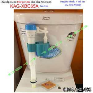 Cụm phao cấp nước bồn cầu KAG-XBC65A cao 25cm - 27cm cột cấp nước cho xí bệt 2 khối cao nhựa 100% lắp vừa 99% các loại