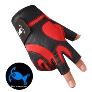 Wear Resistance Kayak Gloves Ice Fishing Gloves for Men and Women Fly Fishing Gear 3 Cut Finger Fishing Gloves