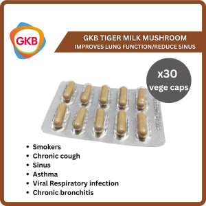 [Set percubaan 30 kapsul] GKB Tiger Milk Mushroom 虎乳芝30s Vegecaps (melegakan batuk selsema dan resdung / Relief of Cough Cold & Sinusitis) | Respiratory Health 肺部健康，哮喘
