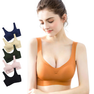 ShiErHua Áo ngực đẩy lên không dây siêu thoải mái dành cho nữ khi ngủ thể thao hoặc mặc hàng ngày