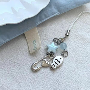 Hmeme Mùa hè cá nhỏ Sao quyến rũ Keychain điện thoại dây móc khóa túi Mặt dây chuyền phụ kiện thẩm mỹ Y2K đồ trang sức