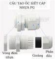 Ốc siết cáp nhựa PG, cút siết cáp PG,đầu xiết cáp,kẹp xiết, nút xiết PG. 