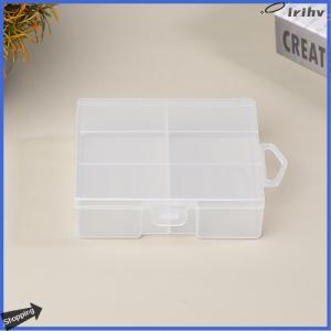 【jianzhanqinl】 กล่องเก็บแบตเตอรี่ใส1ชิ้นสำหรับแบตเตอรี่ AA อุปกรณ์จัดระเบียบพลาสติกพร้อมอุปกรณ์ฮาร์ดแวร์และที่กั้นแบบใสพร้อมช่องปิด