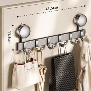 xpkQ Metal Movable Door Wall Clothes Hangers Sucker Hook Solid Color Toilet Hangers Strong Load-bearing Modern Simple Home Decor 2B5Z7