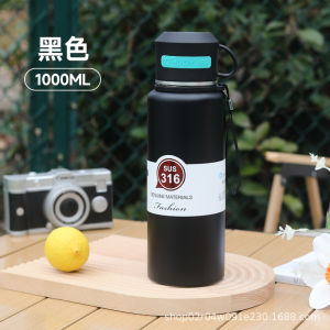 Tay Cầm Mẫu Mới Hai Dây 316 Cốc Giữ Nhiệt Inox Ấm Trà Dung Tích Lớn Cho Học Sinh Nam Nữ Mang Cốc Nước Trên Xe Ngoài Trời