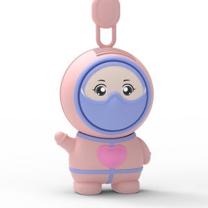 พัดลมพกพาแบบคล้องคอ พัดลมห้อยคอ นางฟ้าสีขาวห้อยคอพัดลมขนาดเล็กเดสก์ท็อปแบบพกพาหอพักนักศึกษาโต๊ะทำงาน USB ชาร์จพัดลมห้อยคอ