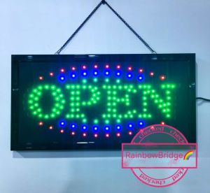 OPEN - RAINBOW BRIDGE LED SIGNAGE (New-Small-Large) #SIZE: W48cm & W60cm Big #881