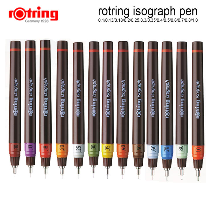 Rotring 0.1mm-1.0mm Isograph pen Porous-point refilled ink drawing Pen ...