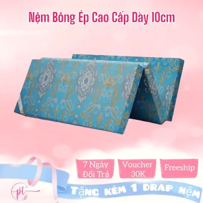 Nệm Bông Ép Cao Cấp Gấp 3 Dày 10cm Đủ Size ( Giao Màu Ngẫu Nhiên ) - Giao Hỏa Tốc 2H HCM