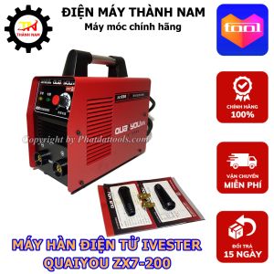 Máy Hàn Điện Tử QUAIYOU ZX7-200 - Hàn Que 1.6-3.2 li - Công Nghệ Biến Tần IGBT inverter - Hàng Nội Địa Cao Cấp - Bảo Hành 12 Tháng