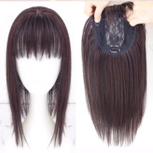 [ hàng hót 35cm ] tóc giả nữ tóc mái giả tóc che hói che bạc tóc giả cho người trung niên tóc mái 3d