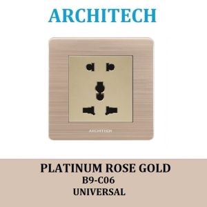 ARCHITECH PLATINUM B9-C06 ROSE GOLD Stop Kontak - Colokan Universal