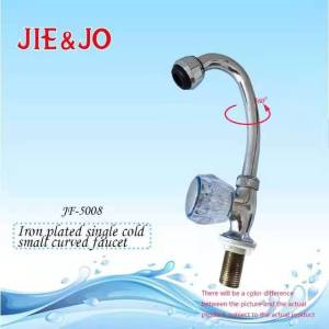 JF-5008 Iron plating single cold small curved faucet