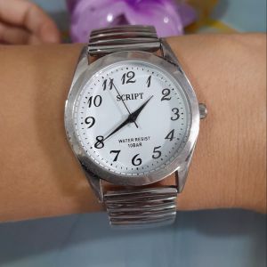 Đồng hồ nữ SCRIPT d&acircy chun size:32mm sang trọng second hand si nhật- đ&atilde qua sử dụng