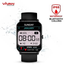 Smart Watch Vivan VWF18 Waterproof IP68 Alexa AI Health Monitoring Battery Up To 7 Days Original