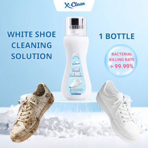 Shoe Cleaner & Whitener With Smart Brush Cleans Crevices Removes Stains Shines Fast