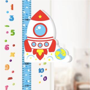 3D Cartoon Magnetic Measurement Ruler Wall sticker Accurate Height For Kids