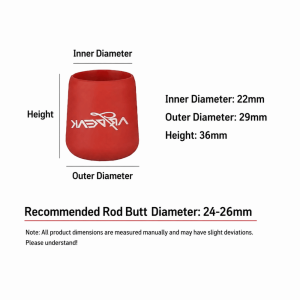 INNEED Silicone Fishing Rod Butt Cushion Universal Anti-slip Rod Butt Cap Pole Accessories Fishing Rod End Cap