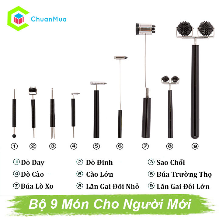 Bộ Dụng Cụ Diện Chẩn 9 Món Cho Người Mới Bắt Đầu Học (Dụng Cụ Massage ...