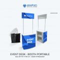 Event Desk Premium | Stand Booth Portable + Cetak Custom Free Design | Anadrom 2004. 