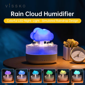 Rain Cloud Humidifier 200ML Essential Oils Aroma Diffuser With Water Drops And Colorful Night Light Mushroom Humidifier