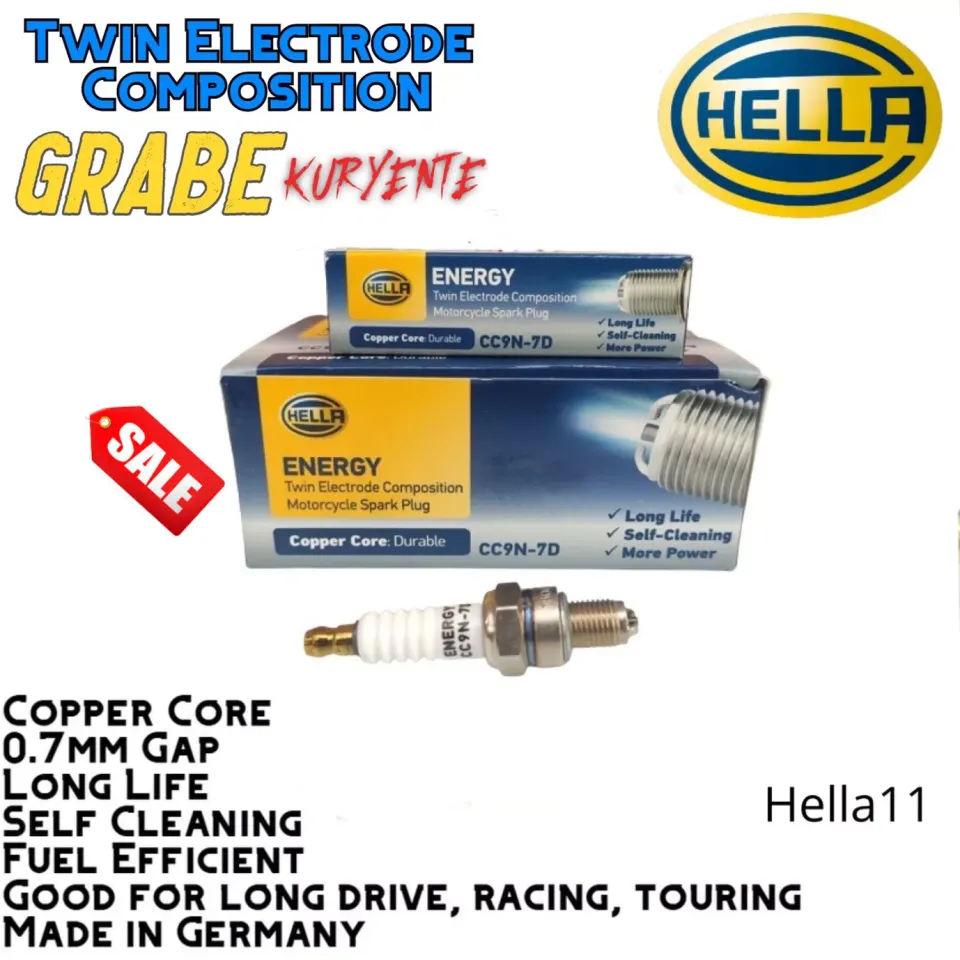 Kawasaki Aura Nexus 125 spark plugs cc9n-7d Hella Twin Electrode