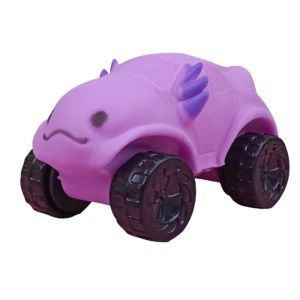 FUJIN High Elasticity Little Yellow Duck Squeeze Toy Decompression With Wheel Stretching Car Toys Interesting Elongate Dinosaur TPR Stretch Car Toy Children