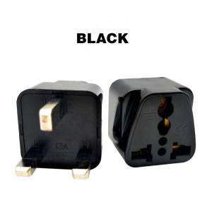 Sunstar Universal Full Copper 3 pin Adaptor Travel Plug for Malaysia UK Power Sockets China 2 Pin Adapter