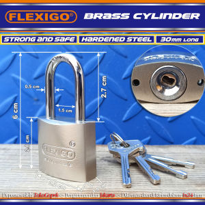 FLEXIGO Gembok 30mm 40mm 50mm 60mm Panjang Silinder Kuningan Anti Saw Cairan Kimia