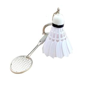 Lightweight Badminton and Racket Key Holder Sports Themed Keyring Keychain for Athletes and Collectors Bag Decoration