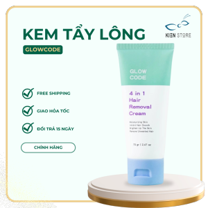 Kem Tẩy Lông GlowCode Rau Ma 4 In 1 Hair Removal Cream Giúp Lông Mọc Thưa Cấp Ẩm Sáng Da 70g