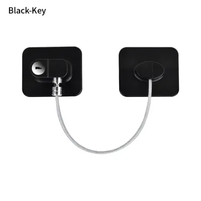 Multi-Function Sliding Window Lock Refrigerator Lock With Key 3-Digit Password Lock For Refrigerator