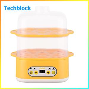 Double Layer Electric Egg Cooker 12 Eggs Capacity Auto Shut-Off for Meal Prep Apartment Office
