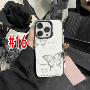 เคส Y100 VIVO X100 5G V30 V27 Pro V25E 4G V25 V29 V23E V23 V21E V20 Y27 Y36 Y78 S12 X90S X90ไล่ระดับสี X80ผีเสื้อเลนส์แฟชั่นเท่ๆกันตกนุ่มเคสโทรศัพท์แข็งฝาหลัง YKC 15