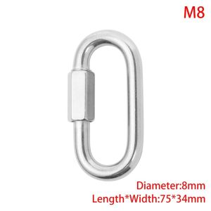 【COD&Fast Delivery】 9 Sizes Quick Links Screw Lock Chain Connecting Ring Safety Snap Hook Climbing Gear Carabiner Carabiners